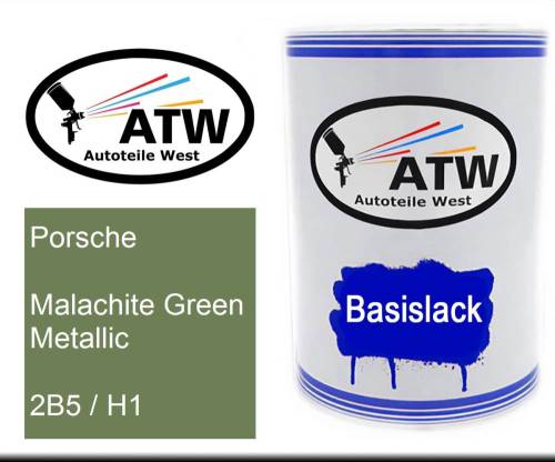 Porsche, Malachite Green Metallic, 2B5 / H1: 500ml Lackdose, von ATW Autoteile West.
